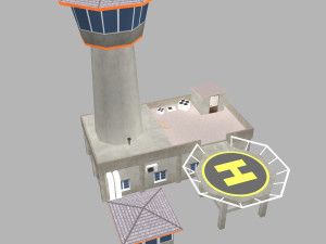 air traffic control tower Modèle 3D