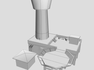 air traffic control tower Modèle 3D