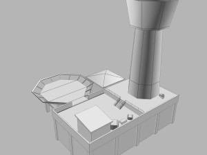 air traffic control tower Modèle 3D