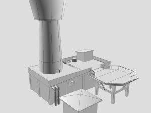 air traffic control tower Modèle 3D