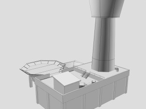 air traffic control tower Modèle 3D
