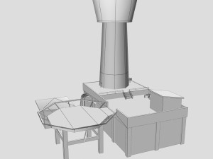 air traffic control tower Modèle 3D