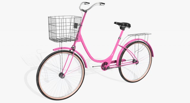 ladies bicycle 3D 模型 .c4d .max .obj .3ds .fbx .stl .blend 