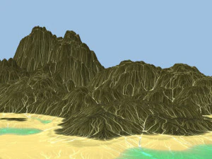島 3Dモデル