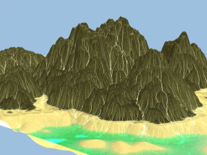 島 3Dモデル
