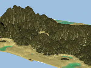 島 3Dモデル