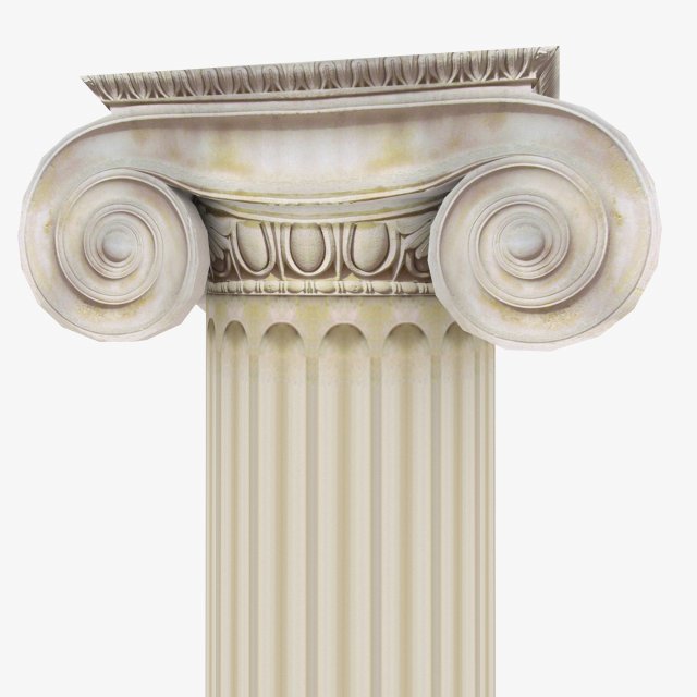 roman ionic piller low poly Modello 3D .c4d .max .obj .3ds .fbx .stl .blend 