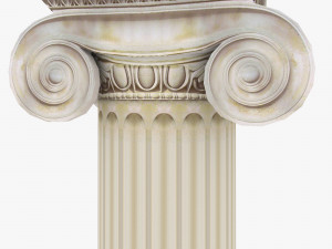 roman ionic piller low poly 3Dモデル