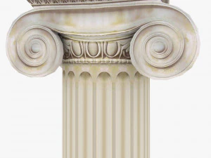 roman ionic piller low poly 3D Model