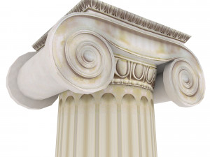 roman ionic piller low poly Modello 3D