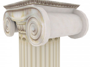 roman ionic piller low poly Modello 3D