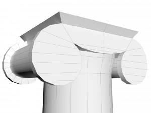 ローマのイオンピラーの低ポリ 3Dモデル