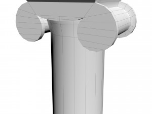 roman ionic piller low poly Modello 3D