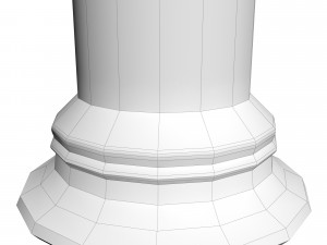 roman ionic piller low poly Modello 3D
