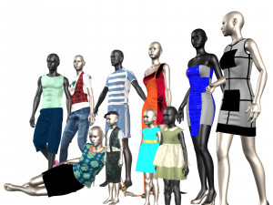 mannequins Modèle 3D