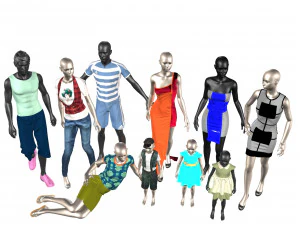 mannequins Modèle 3D