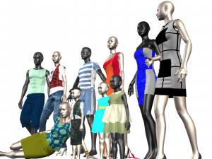mannequins Modèle 3D