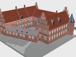 schloss herten castle germany 3D Модель