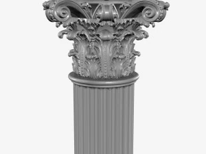 corinthian column 3D Model