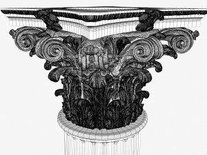 corinthian column 3D Модель