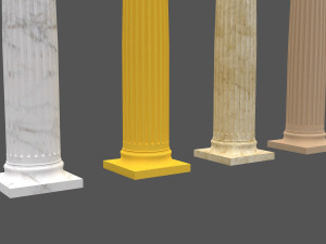 corinthian column 01 Modello 3D