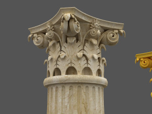 corinthian column 01 Modello 3D