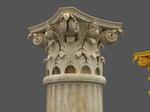 コリント式柱 01 3Dモデル