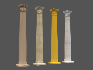 コリント式柱 01 3Dモデル