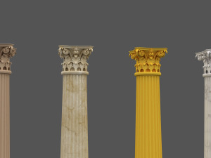 corinthian column 01 Modello 3D