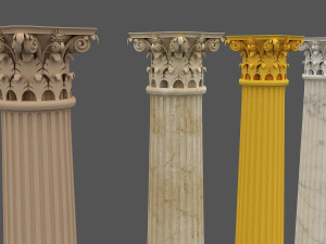 corinthian column 01 Modello 3D