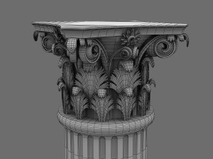 corinthian column 01 Modello 3D