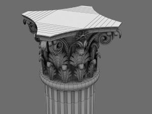 corinthian column 01 Modello 3D