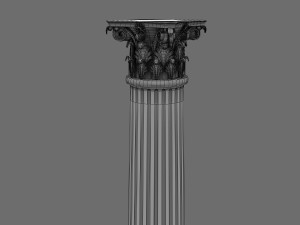 corinthian column 01 Modello 3D