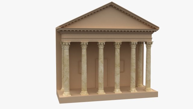 corinthian column 02 3D 모델 .c4d .max .obj .3ds .fbx .stl .blend 
