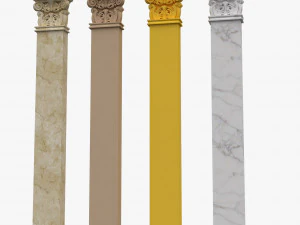 コリント式柱 04 3Dモデル