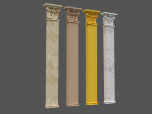 corinthian column 04 3D Model