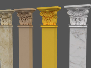 corinthian column 04 Model 3D