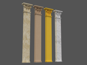 corinthian column 04 Model 3D