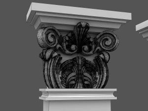 corinthian column 04 3D Model