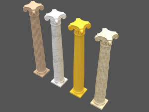 corinthian column 03 Modèle 3D