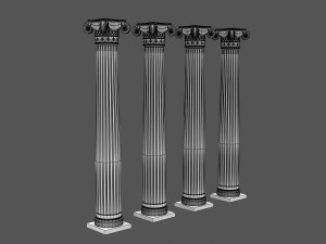 corinthian column 03 Modèle 3D