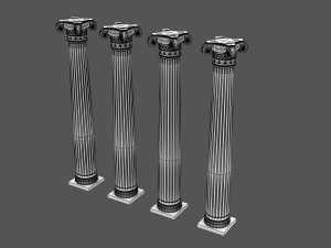 corinthian column 03 Modèle 3D