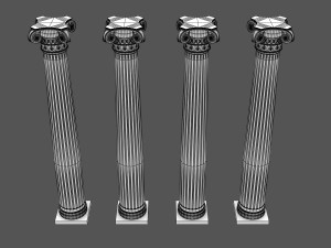 corinthian column 03 Modèle 3D