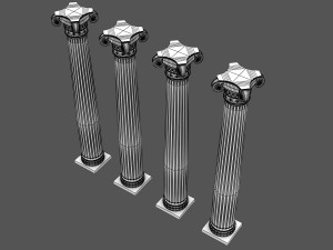 corinthian column 03 Modèle 3D