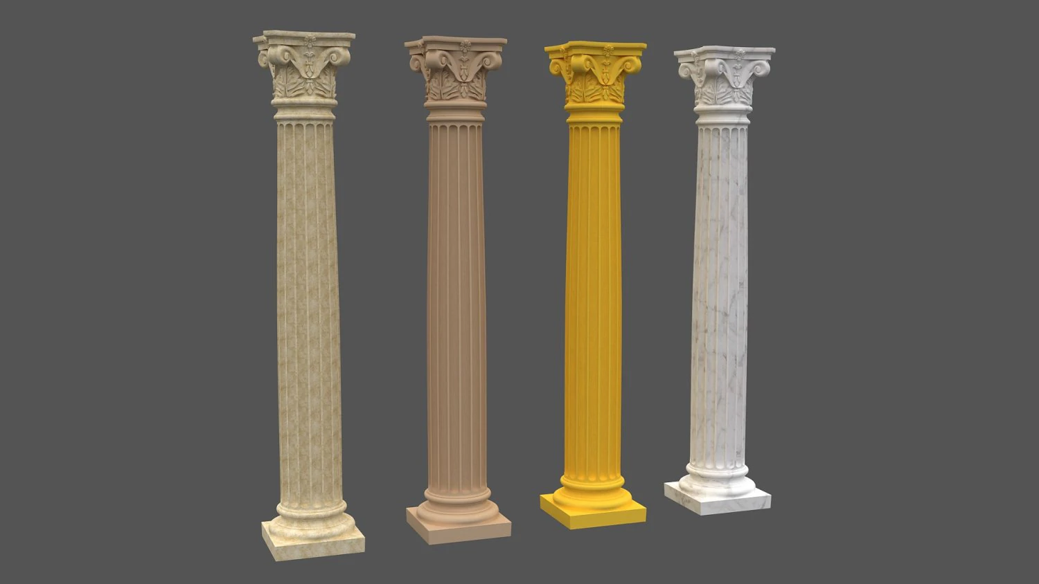 coluna coríntia 05 Modelo 3D .c4d .max .obj .3ds .fbx .stl .blend