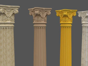 coluna cor&iacute;ntia 05 Modelo 3D