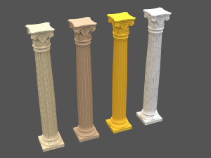 corinthian column 05 Modelo 3D