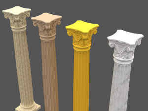 corinthian column 05 Modelo 3D