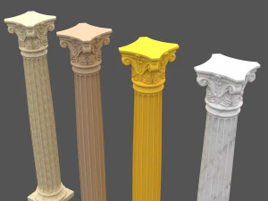 coluna cor&iacute;ntia 05 Modelo 3D