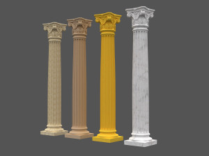 corinthian column 05 Modelo 3D